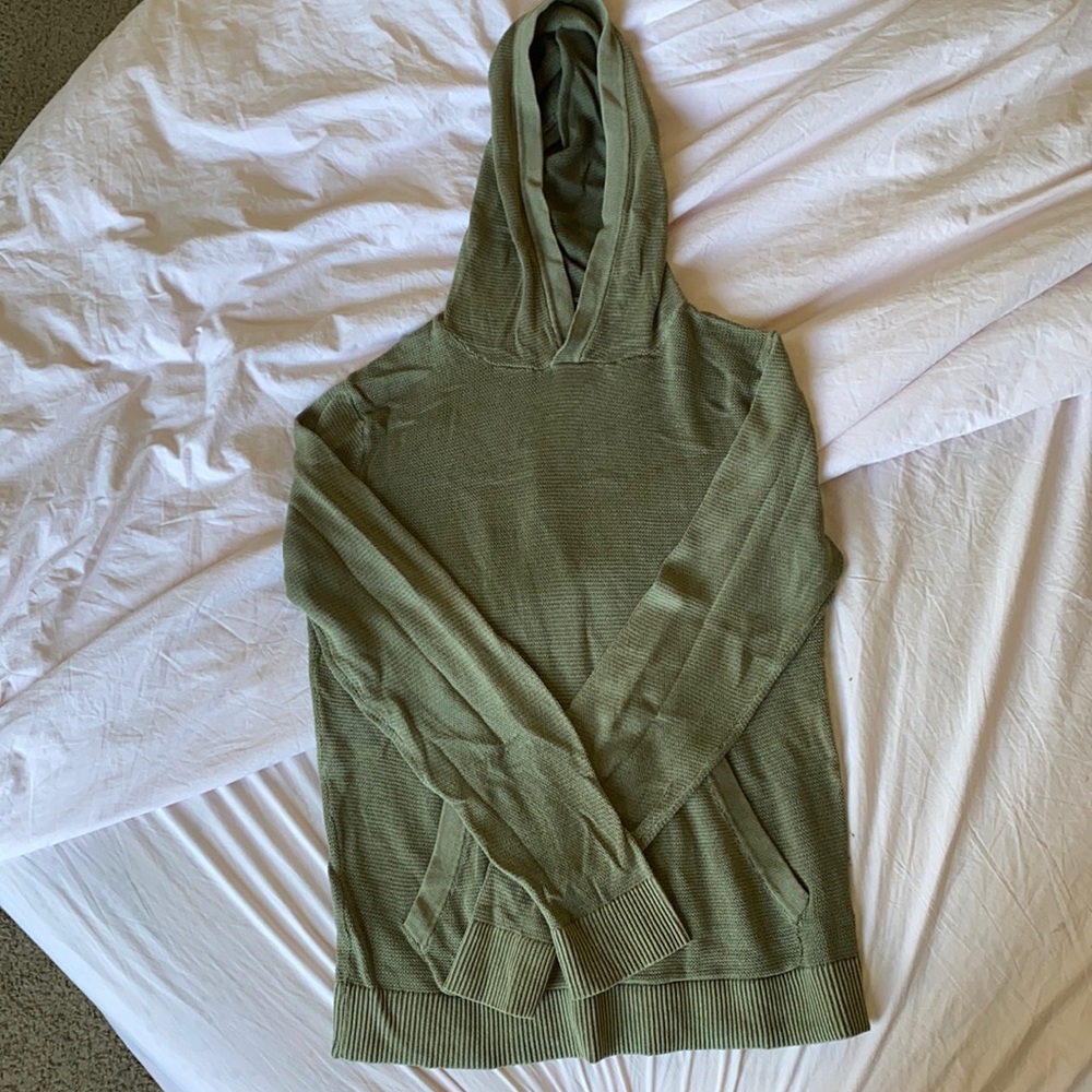 Abercrombie & Fitch green pullover/sweater hoodie size M